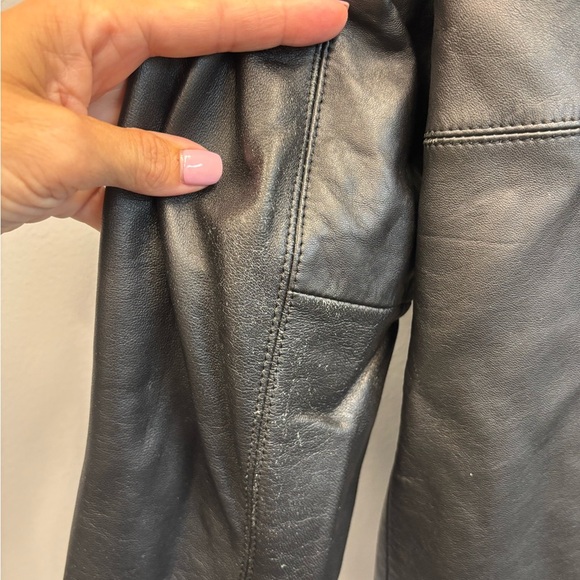 Jason Kole medium leather jacket black 90’s soft full zip - Picture 10 of 14